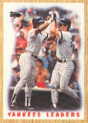 1987 Topps Baseball Cards      406     Yankees TL/Rickey Henderson/Don Mattingly